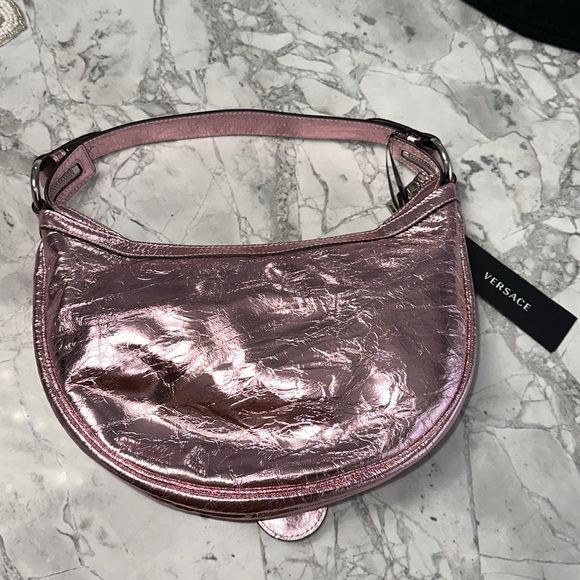 NWT Versace La Medusa repeat metallic-effect bag - Picture 2 of 16